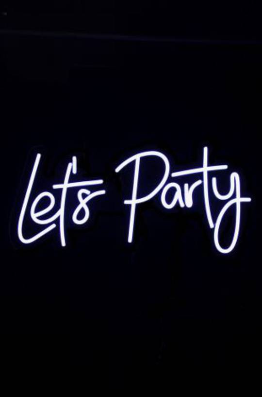 LED Neon Let's Party Sign
